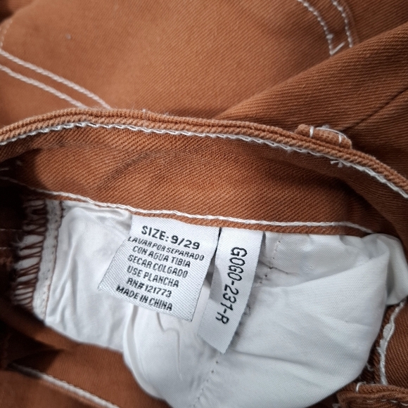 Flying Angel Brown Rust Baggy Jeans Size 9/29 Loose Fit Wide Leg Retro Y2K - Picture 12 of 13